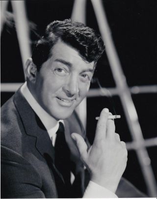 Glossy Photo Picture 8x10 Dean Martin Smoking Black And White