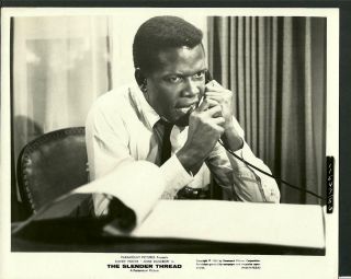 Sidney Poitier Face Close Up The Slender Thread 1965 Movie Photo 22008
