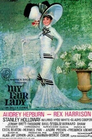 My Fair Lady Movie Poster Audrey Hepburn Rare Vintage 2