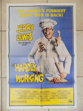 Jerry Lewis Hardly Movie Poster 1 Sheet 27 X 41 Harold Stone 1980