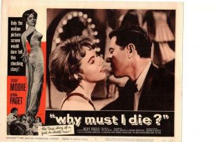 Why Must I Die 1960 Release Lobby Card Debra Paget Terry Moore