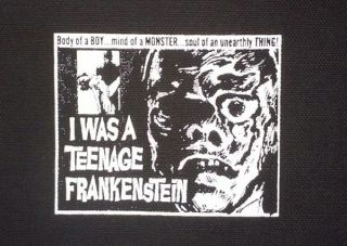 Patch - I Was A Teenage Frankenstein - Canvas Screen Print Horror Movie Monster