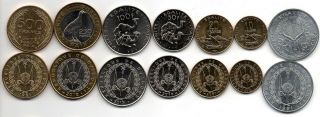 Djibouti - Set 7 Coins 5 10 20 50 100 250 500 Francs 1991 - 2013 Unc Lemberg - Zp