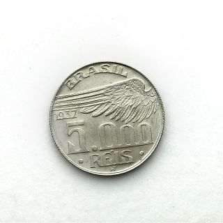 1937 Brazil 5000 Reis (many Available) (1 Coin Only) Silver
