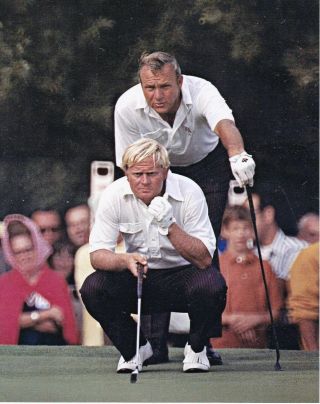 Arnold Palmer And Jack Nicklaus Golf 8x10 Picture Celebrity Print