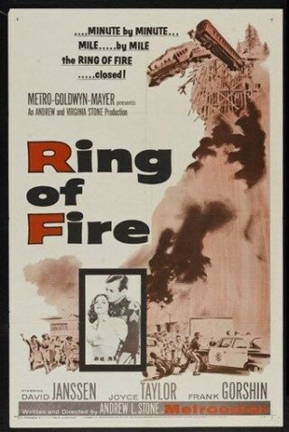 Ring Of Fire Movie Poster David Janssen Rare Vintage