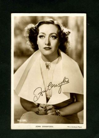 Vintage Joan Crawford Uk Postcard 1930 