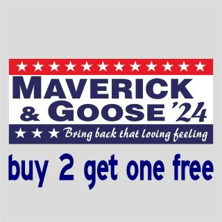 Maverick & Goose 2024 Top Gun Loving Feeling Bumper Sticker Gogostickers