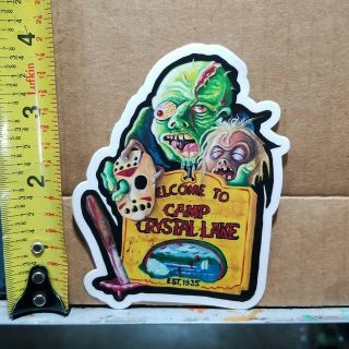 Weirdo Monster Sticker Friday The 13th Inspired Camp Crystal Lake Horror Scheres