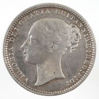 1871 Uk Great Britain 1 Shilling Queen Victoria Silver Coin