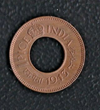 India 1 Pice 1943 B