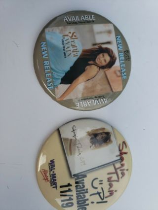 Shania Twain Dvd Release Pins Pinbacks Promo Button Set Of 2