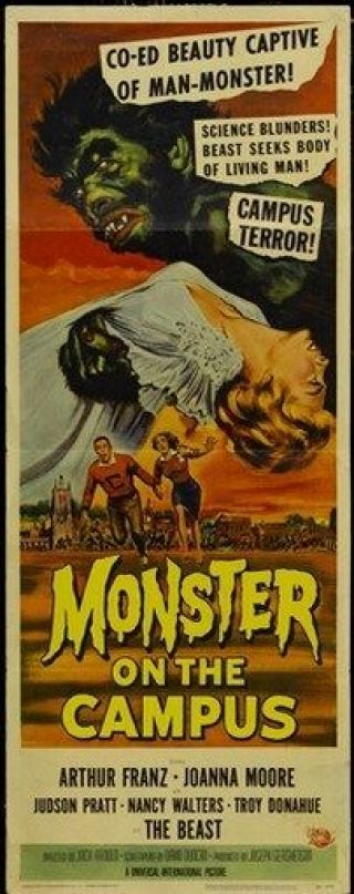 Monster On The Campus Movie Poster Rare Hot Vintage