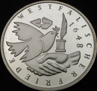 Germany 10 Mark 1998f Proof - Silver - Peace Of Westphalia - 3494 ¤