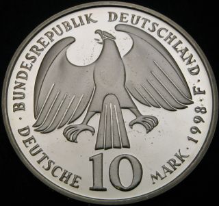 GERMANY 10 Mark 1998F Proof - Silver - Peace of Westphalia - 3494 ¤ 2