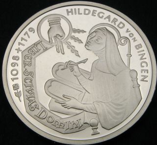 Germany 10 Mark 1998f Proof - Silver - Hildegard Von Bingen - 3491 ¤