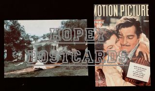 Gone With The Wind,  Motion Picture Mag Cover Postcards Vivien Leigh,  Clark Gable