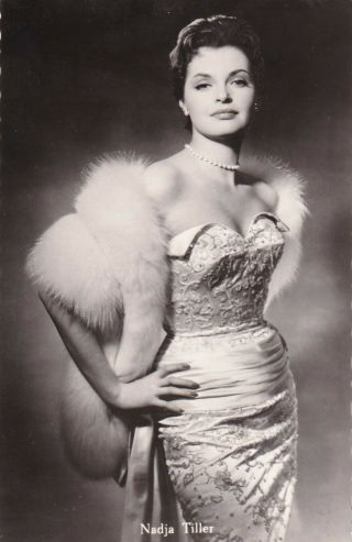Nadja Tiller - Hollywood Movie Star/actress Glamour 1950s Fan Postcard