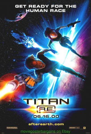 Titan A.  E.  Movie Poster 27x40 Animation 2000