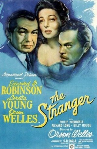 The Stranger Movie Poster Orson Welles Rare Hot Vintage