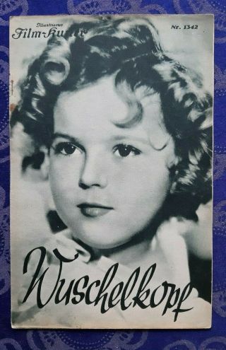Shirley Temple: Vintage Austrian Pre - Wwii Pgm Curly Top (1936)