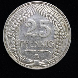 Germany Empire 1910 A 25 Pfennig (320233r643)