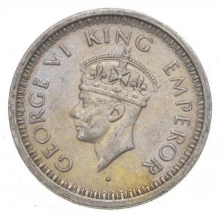 Silver - World Coin - 1945 India 1 Rupee - World Silver Coin 723