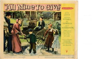 All Mine To Give 1957 Release Lobby Card Glynis Johns,