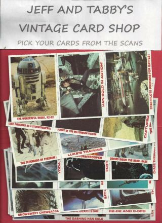 1980 - 81 Star Wars Burger King 3 Card Uncut Panels You Pick From Scans