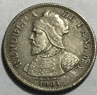 Panama - 5 Centesimos De Balboa - 1904 - Km - 2 - Extra Fine Silver Coin