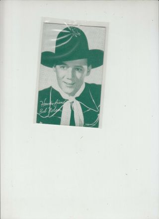 Vintage Bob Nolan Cowboy Western Photo Made In Usa Arcade Card