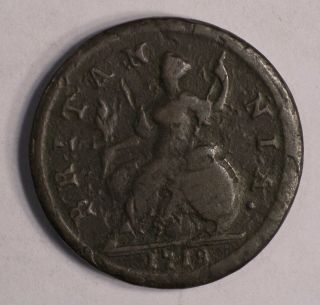 1719 Great Britain 1/2 Penny Coin Km - 557 Copper