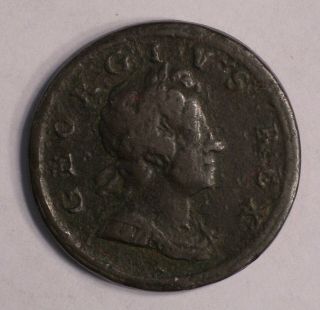 1719 Great Britain 1/2 Penny coin KM - 557 COPPER 2