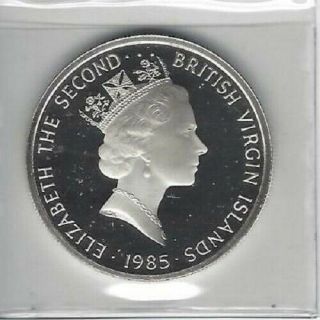 1985 Queen Elizabeth Silver Proof Twenty Dollars British Virgin Islands