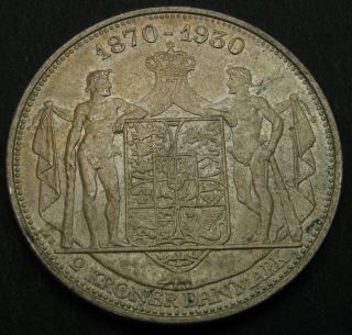 Denmark 2 Kroner 1930 (h) N; Ah/hs - Silver - King 