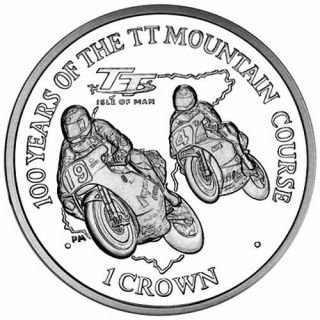 Isle Of Man 1 Crown 2011 Bu Centenary Of Tt Races - The Snaefell Mountain Course