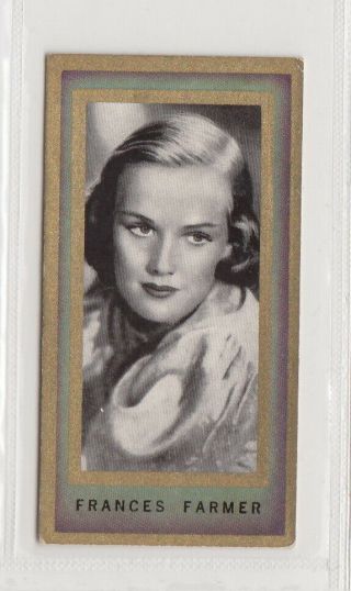 1938 Movie Card Of Frances Farmer Come And Get It Son Of Fury Nirvana