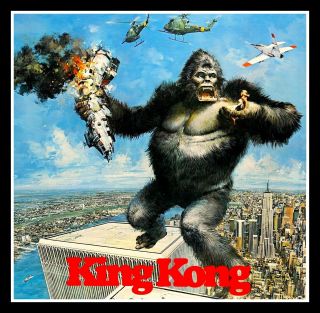 Big 4.  5 " Classic King Kong Vinyl Sticker.  Movie Monster Decal For Car,  Laptop.