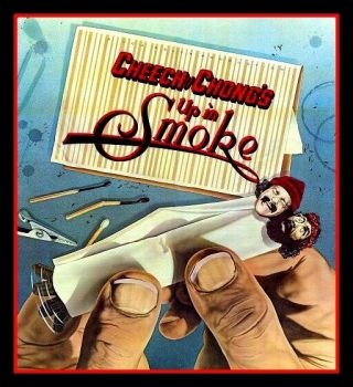 4.  25 " Funny Cheech & Chong Vinyl Sticker.  Up In Smoke Decal For Car,  Laptop.
