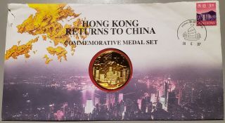 Hong Kong Returns To China Commemorative Medal Set 1997