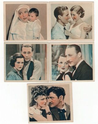 5 1934 Film Cards Richard Dix Irene Dunne George Raft Mary Astor Warren William