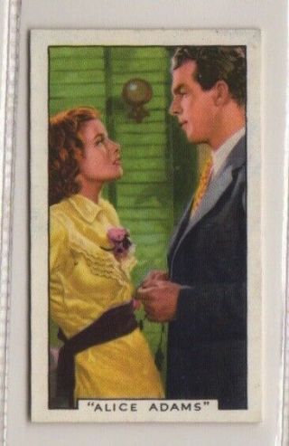 Movie Scene Cigarette Card 1936 34 Alice Adams Katherin Hepburn Fred Macmurray