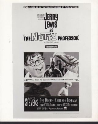 Jerry Lewis The Nutty Professor 1963 Artwork Vintage Movie Photo 33866