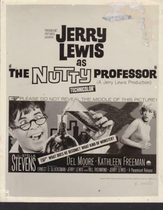 Jerry Lewis Stella Stevens The Nutty Professor 1963 Artwork Movie Photo 36613