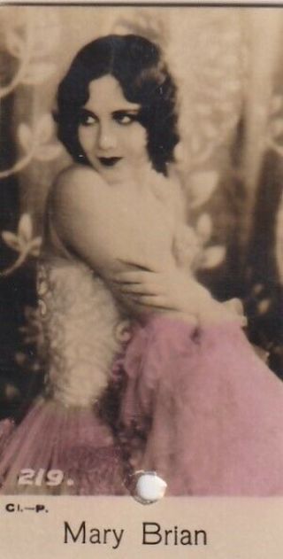Mary Brian - 1930s Hollywood " Film Stars " Clovis Chocolates Card