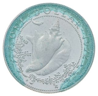 Silver - World Coin - 1972 Bahama Islands 1 Dollar - World Silver Coin 210