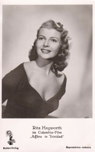 Rita Hayworth - Hollywood Movie Star/actress Glamour 1950s Fan Photoard