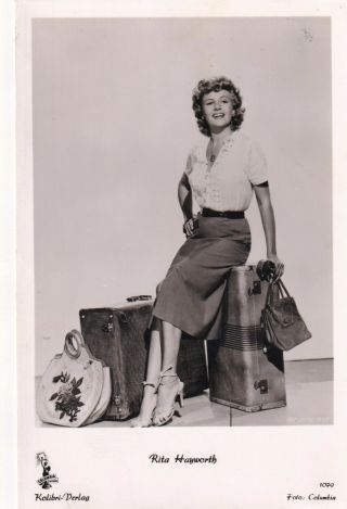 Rita Hayworth - Hollywood Movie Star/actress Glamour 1950s Fan Photocard