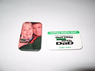 Rare 1994 Getting Even With Dad Movie Promo Button Set - Ted Danson Pin