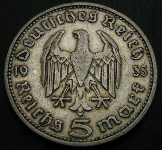 Germany (third Reich) 5 Reichsmark 1935 D - Silver - Hindenburg Issue - 3042